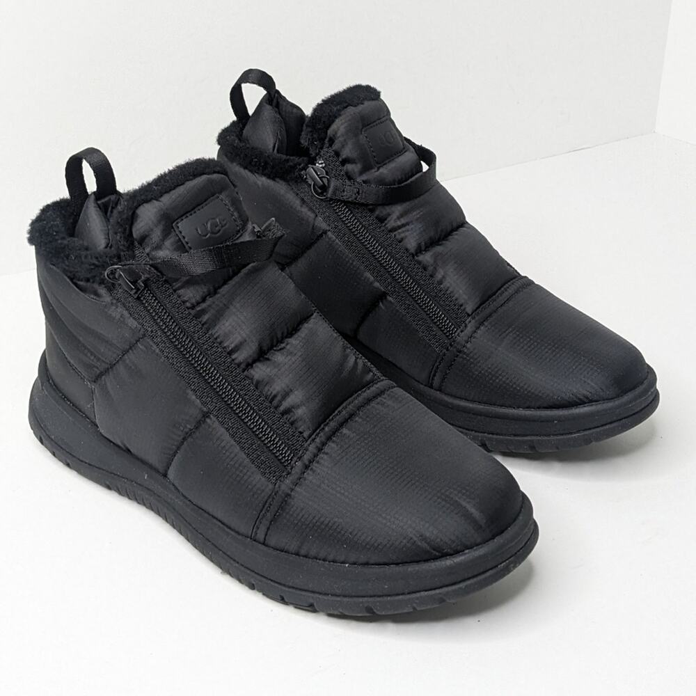 UGG Lakesider Zip Puff Boots, Black, Women's 6.5